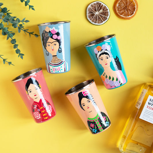 Handpainted Tumbler Set